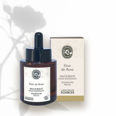 Organic Rose facial beauty oil - Elixir de Rose