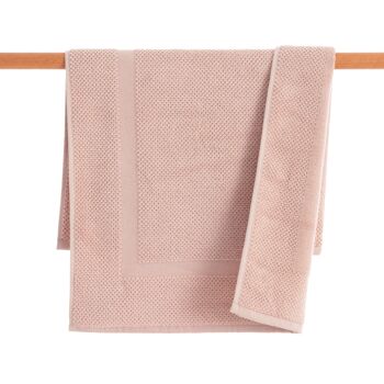 Tapis de bain 100% coton peigné 650 gr. Rose clair 4