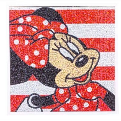 Diamantmalerei Minnie Mouse, 20x20 cm, Spezialbohrer