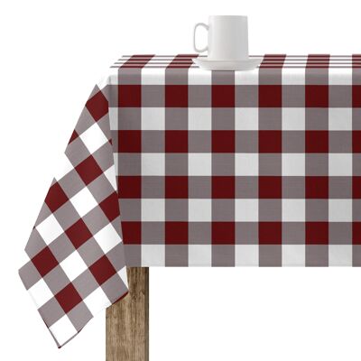 Resin stain-resistant tablecloth Maroon Squares