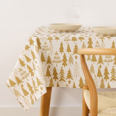 Resin stain-resistant tablecloth Christmas 31 Gold