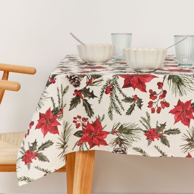 Resin stain-resistant tablecloth Christmas Flowers 1