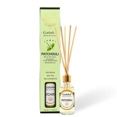 Confezione di diffusori a bastoncini Goloka Patchouli da 50 ml