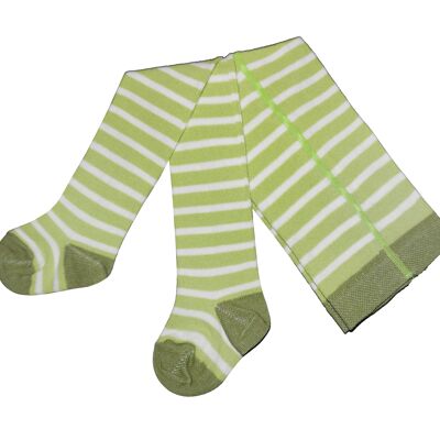 Tights for baby and kids >> Green stripes