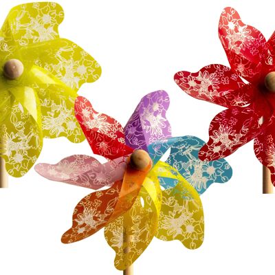 Magni | Mulino a vento con multi, rosso e lime, 3 assortiti