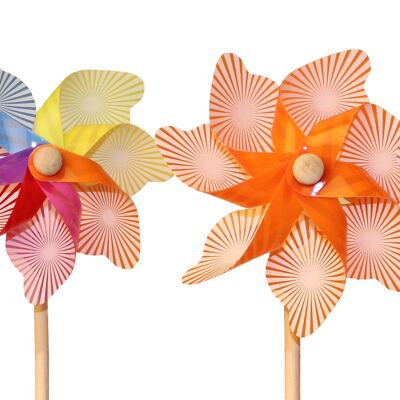 Windmill with multi, pink, orange and blue, 4 assorted