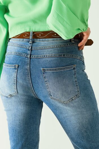 Jeans push-up effet lavado avec 5 bolsillos et bajo 6