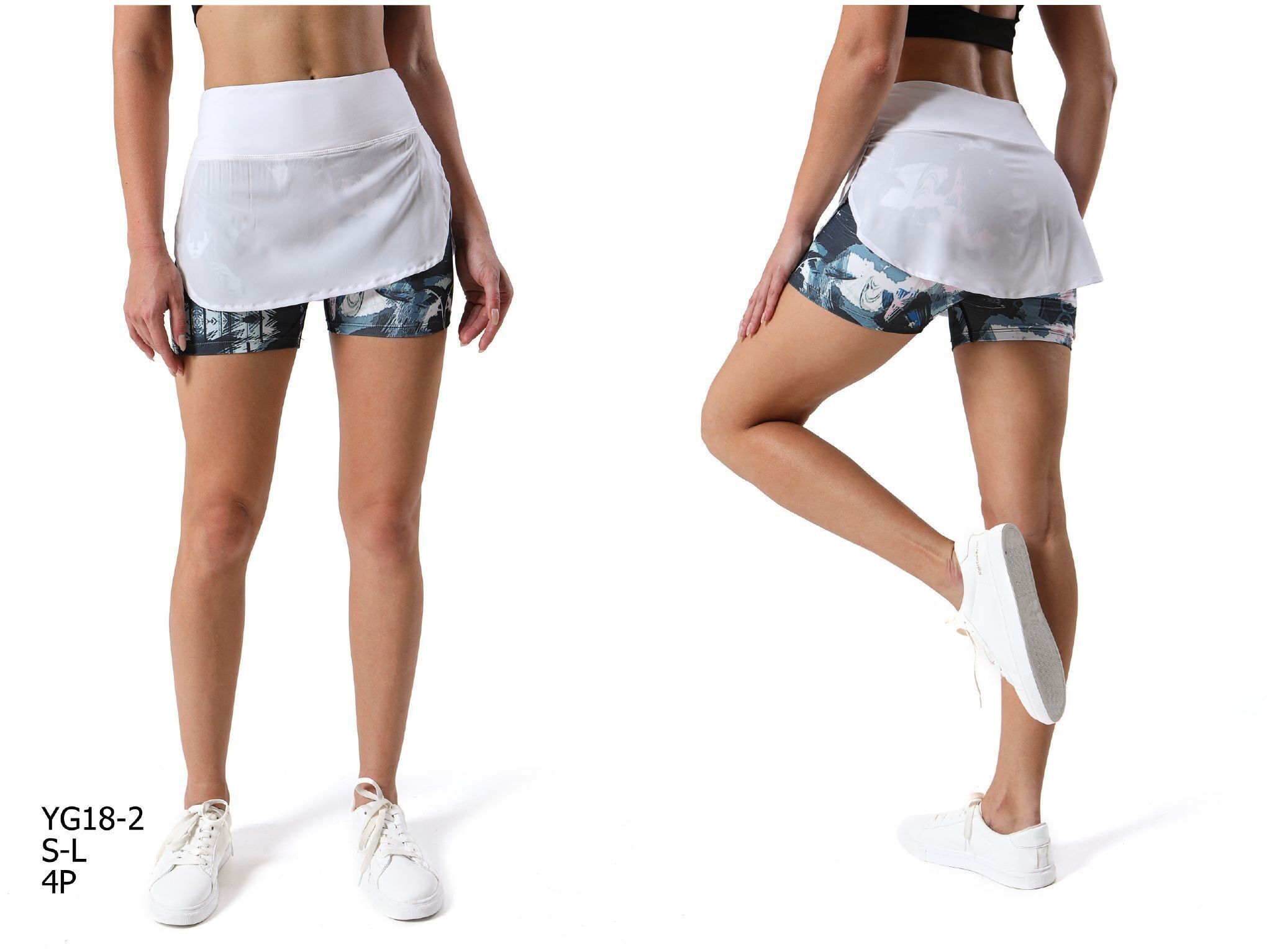 Shorts con gonna militare