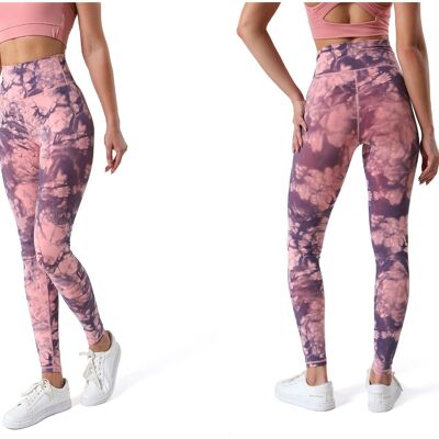 Pink printed sports leggings