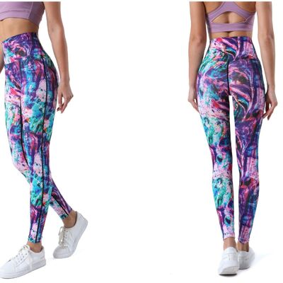 Multicolor printed sports mesh