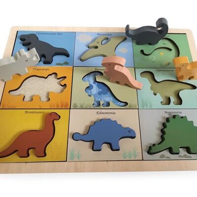 Puzzle dinosaurio en madera FSC 100%