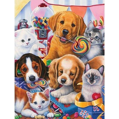Diamond Painting Sweets, 30x40 cm, Round Drills with Frame