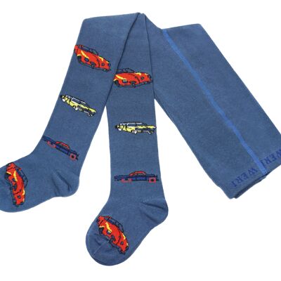 Collant per bambini,, Auto d'epoca,, blu jeans