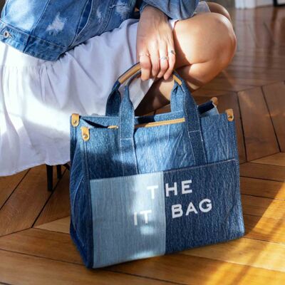 DIE IT BAG Kalan Patchwork Denim Handtasche