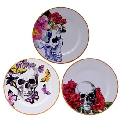 Halloween Skull Plate 34Cm