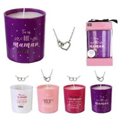 "Mom" Scented Candle With Jewel