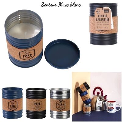 Metal Barrel Scented Candle