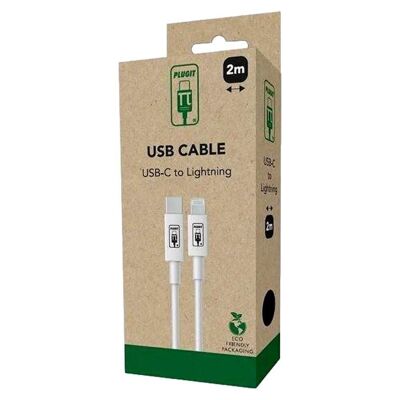 Cable USB-C/Lightning de 2m