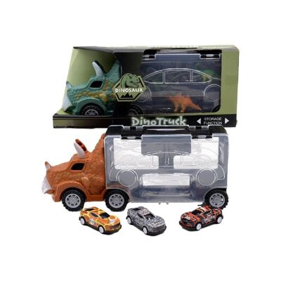 Camión de transporte de dinosaurios