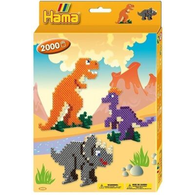 Caja Dinosaurios 2000 Cuentas Para Planchar Hama