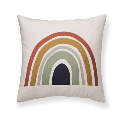 Housse de coussin 100% coton 50x50 cm Arc-en-ciel A