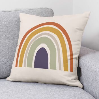 Housse de coussin 100% coton 50x50 cm Arc-en-ciel A 2