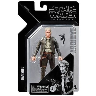 Figura di Han Solo dell'archivio della serie nera di Star Wars