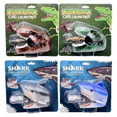 Dinosaur and Shark Car Launch