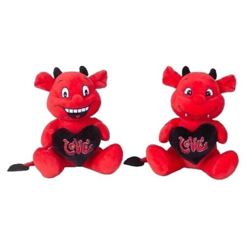 Peluche Diable Avec Coeur 20Cm