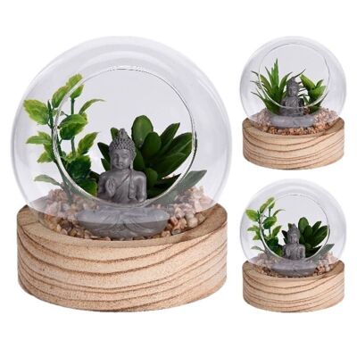 Artificial Plant + Buddha