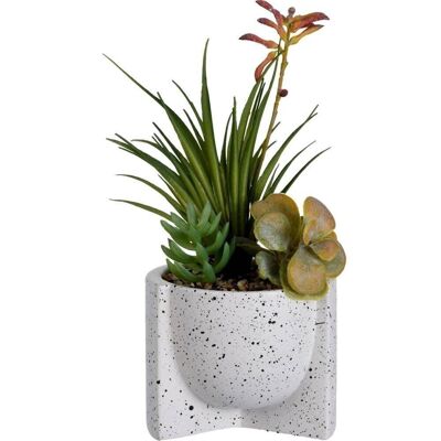 Artificial Plant in Speckled Pot