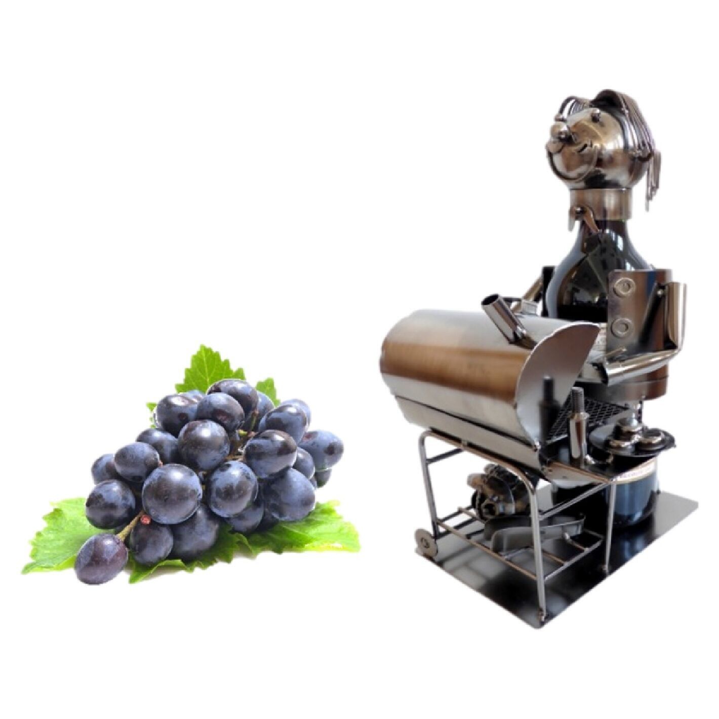 Portabottiglie in metallo per barbecue