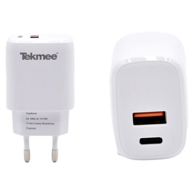 Enchufe de pared doble USB/tipo C