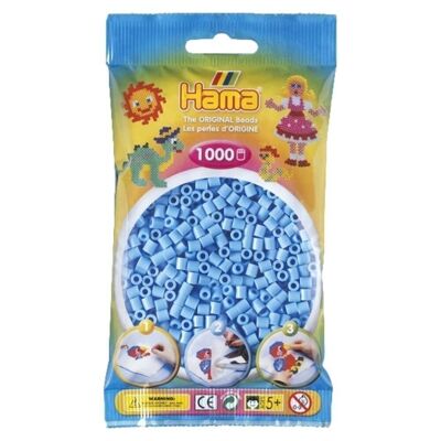 Confezione da 1000 perline da stiro Hama blu cielo