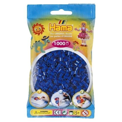 Sac 1000 Perles à Repasser Hama Bleu Foncé