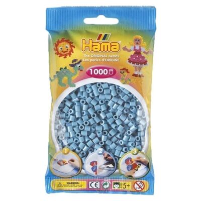 Confezione da 1000 perline da stiro Hama blu turchese