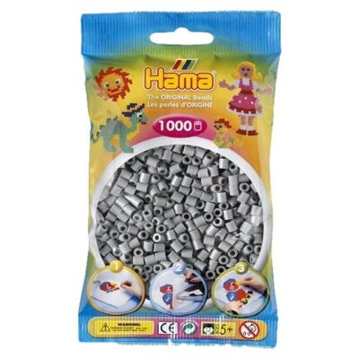 Beutel mit 1000 grauen Hama-Bügelperlen