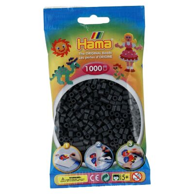 Sac 1000 Perles à Repasser Hama Gris Foncé