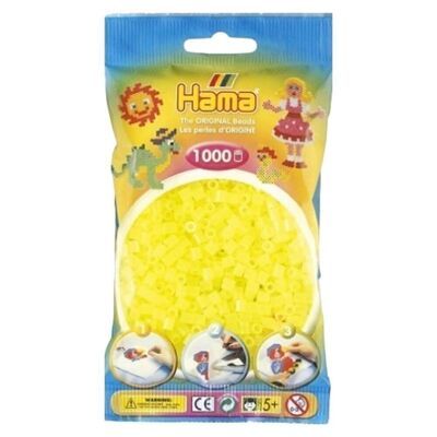 Bag of 1000 Neon Yellow Hama Ironing Beads
