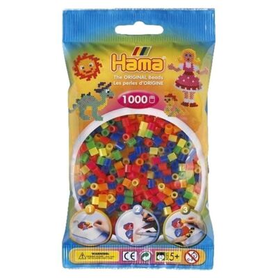 Bag of 1000 Mixed Neon Hama Ironing Beads