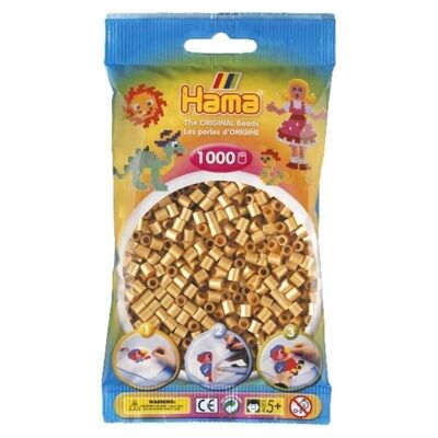 Bag of 1000 Gold Hama Ironing Beads