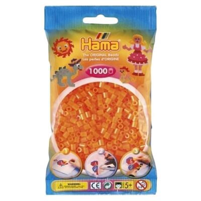 Bag of 1000 Neon Orange Hama Ironing Beads