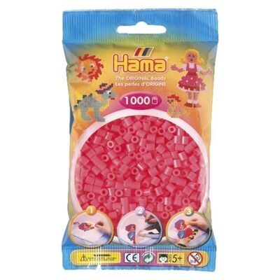 Sac 1000 Perles à Repasser Hama Rouge Néon