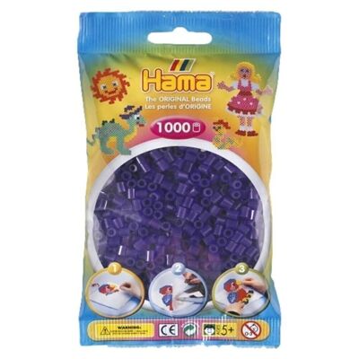 Beutel mit 1000 dunkelvioletten Hama-Bügelperlen