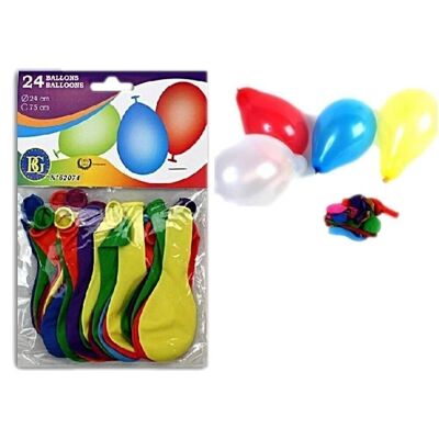 Tüte mit 24 farbigen Luftballons