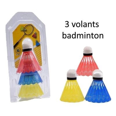 Set 3 badminton shuttlecocks