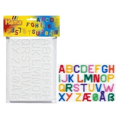 Set of 2 Hama Ironing Bead Plates Letters/Numbers