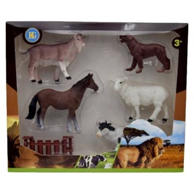 Set Of 5 Farm Animals