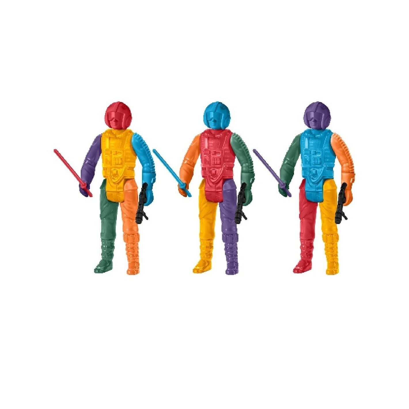 Mehrfarbige Star Wars Retro-Luke Skywalker-Figur