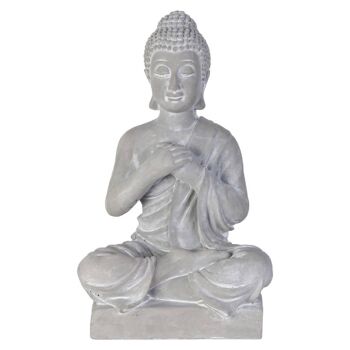 Statue Bouddha Assis Ciment 27cm 1